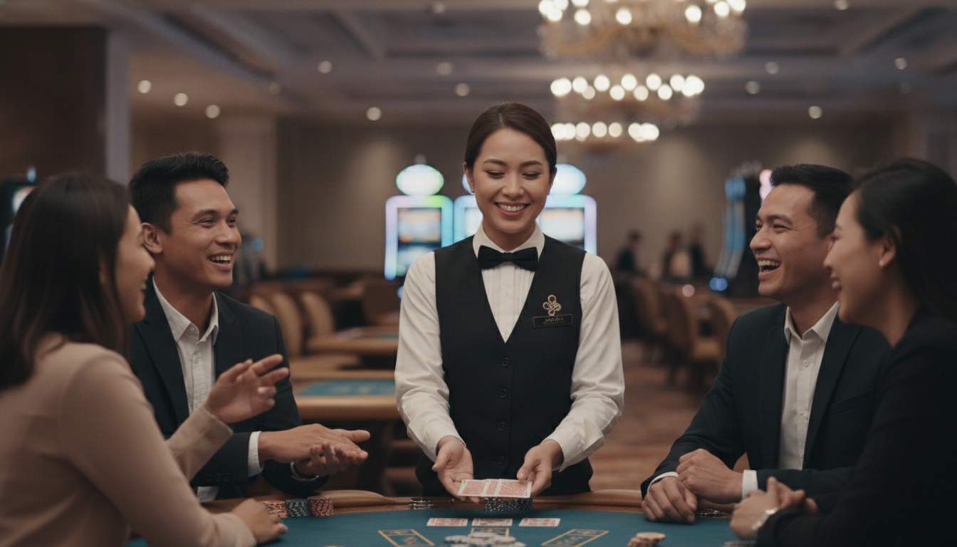 Professional Dealers Friendly professional dealer at the live casino